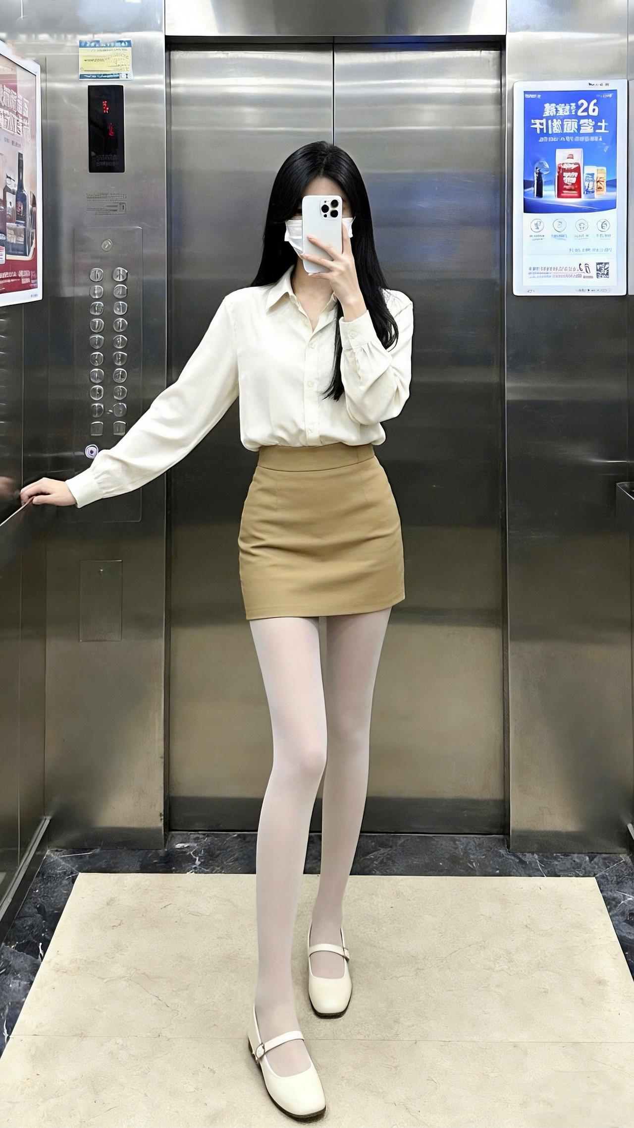 御姐ootd穿搭电梯穿搭日常职场风小短裙包臀裙穿搭御姐