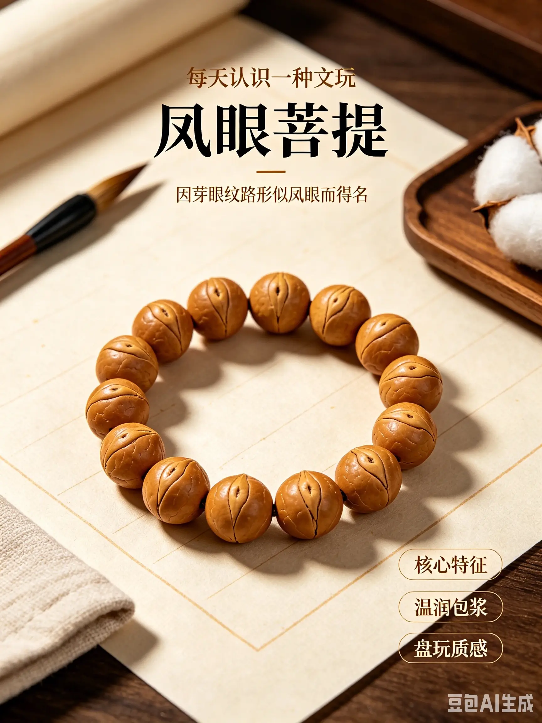 每天认识一种文玩。凤眼菩提，男女老少皆宜，绝对文玩中的常青树