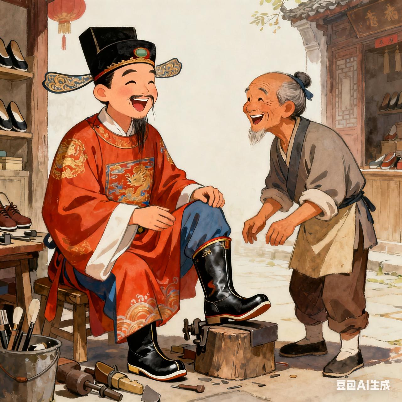 古代笑话有个鞋匠，做的鞋子总合脚，人称“脚先知”。一日，新科状元请