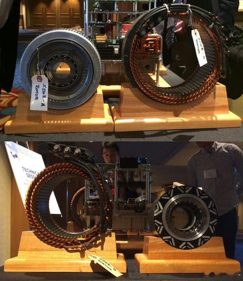 图1是丰田多级混动变速器ECVT+4AT内的两个电机；图2是凯迪拉克CT6PH