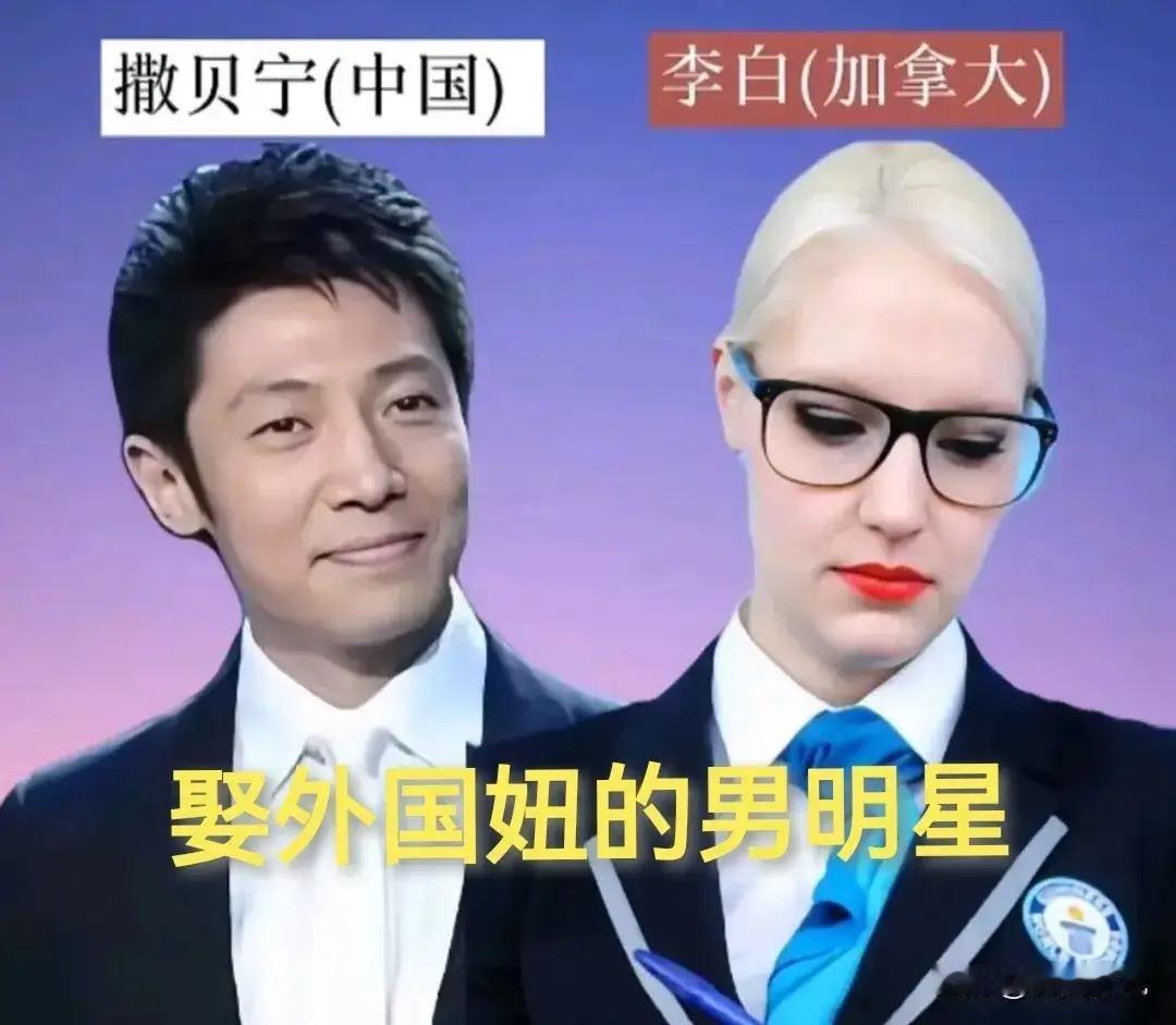 娶了外国妞的吴彦祖。娶了外国妞的周华健。娶了外国妞的朗朗。娶了外国妞的黄家