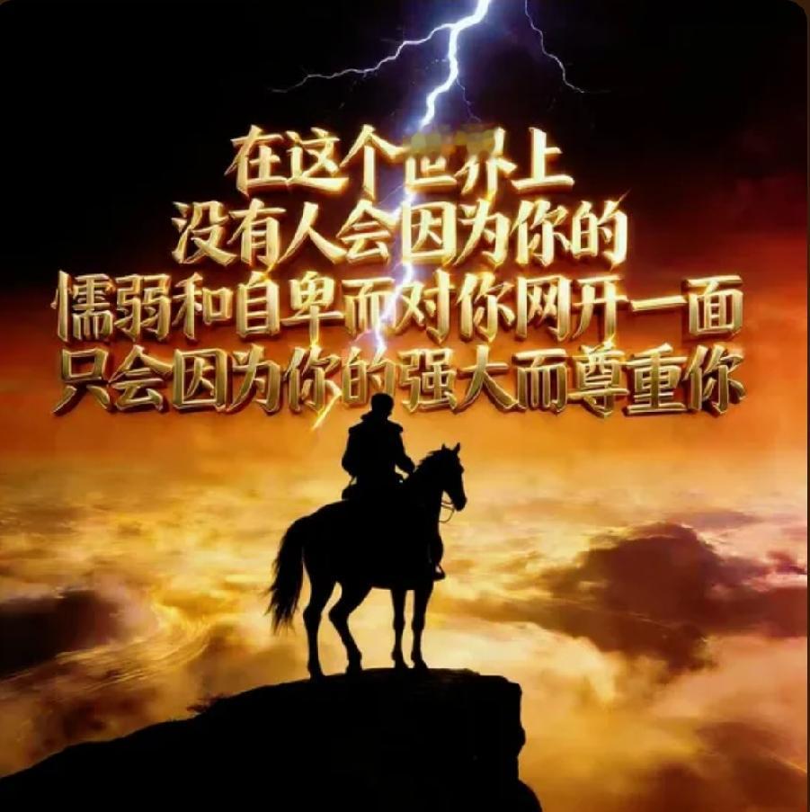 人在低谷时多半能看透一个真相：外界的尊重与认可，从来不是靠讨好、诉苦换来的，而是