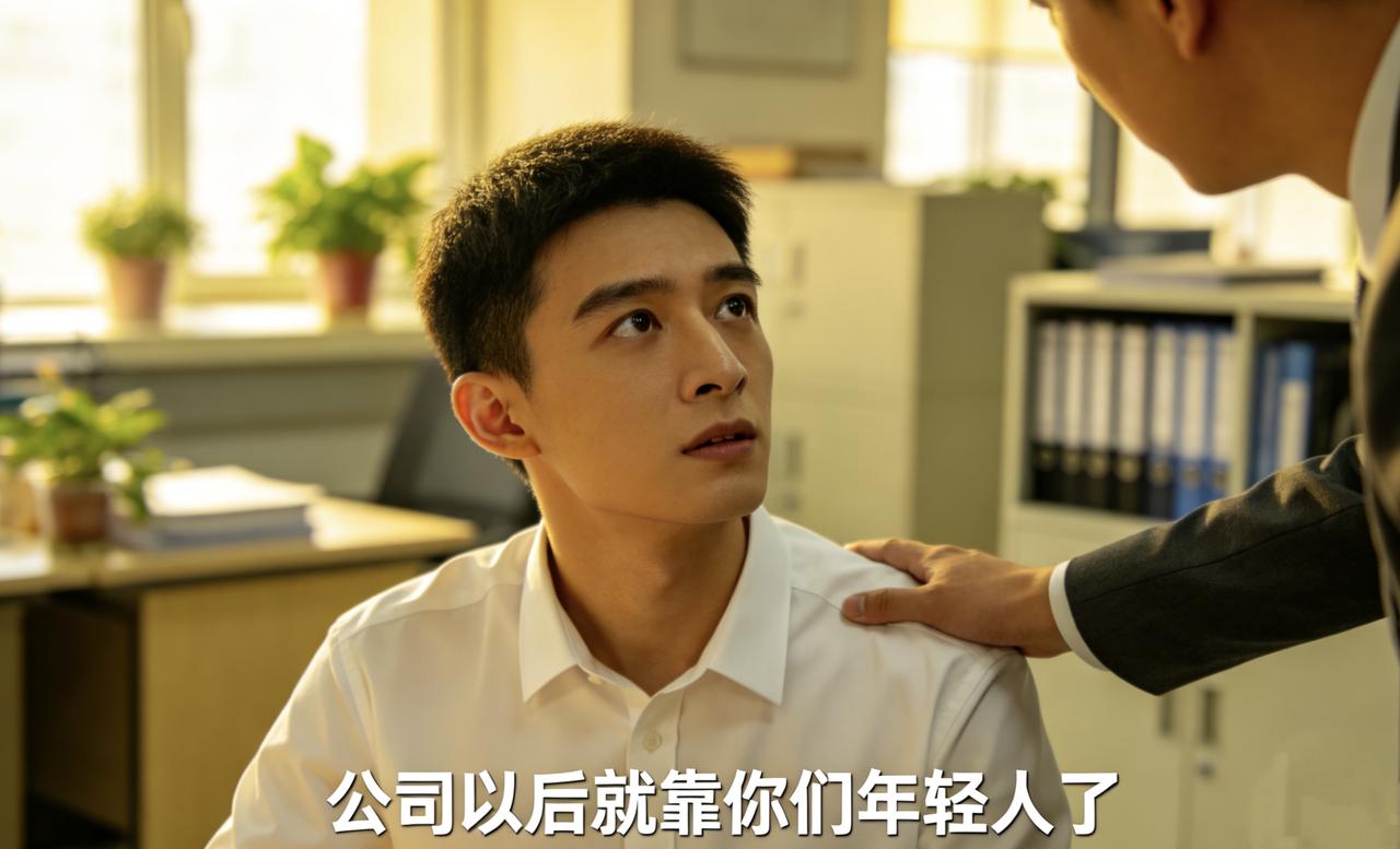 小张刚入职时，领导拍着他肩膀说：“小张啊，公司以后就靠你们年轻人了。”小张热血