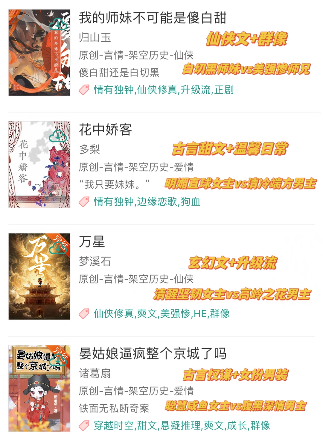 巨巨巨好看‼️高质量已完结古言现言推荐🥰