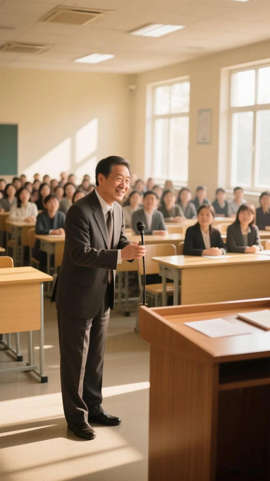 我们学校校长是出了名的靶耳朵，你别看他是一所高完中的校长，表面上威风凛凛，在教师