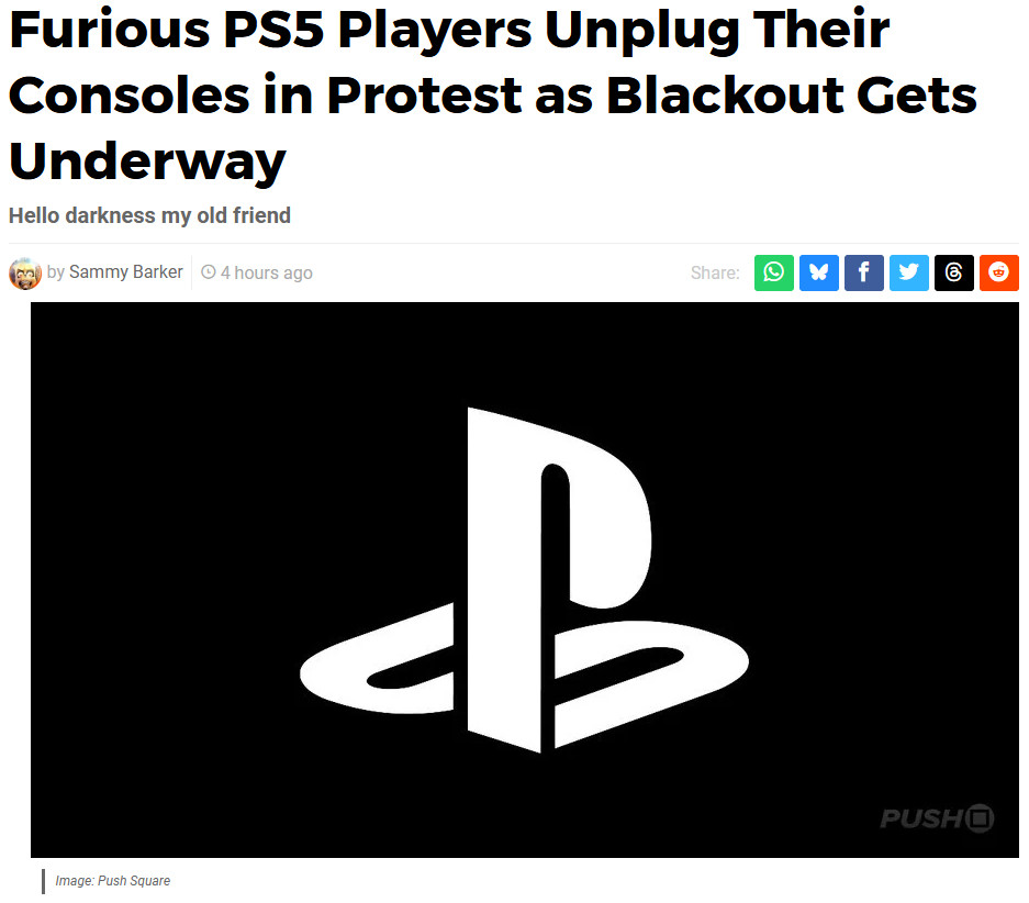 报道称“一周不碰PS5”抗议活动现已正式展开据外媒报道，今年7月底海外游戏玩家组织“Doesitpl