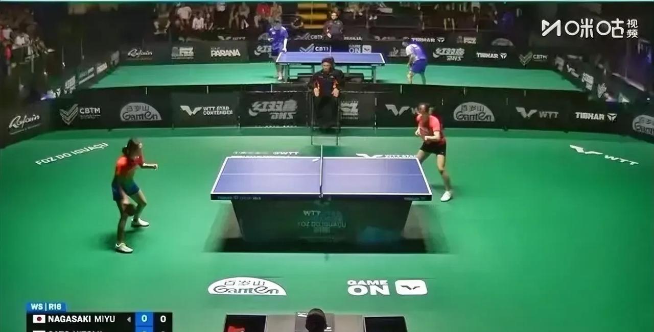 长崎美柚战胜削球手！WTT伊瓜苏球星挑战赛刚刚结束了一场女单八分之一决赛。这