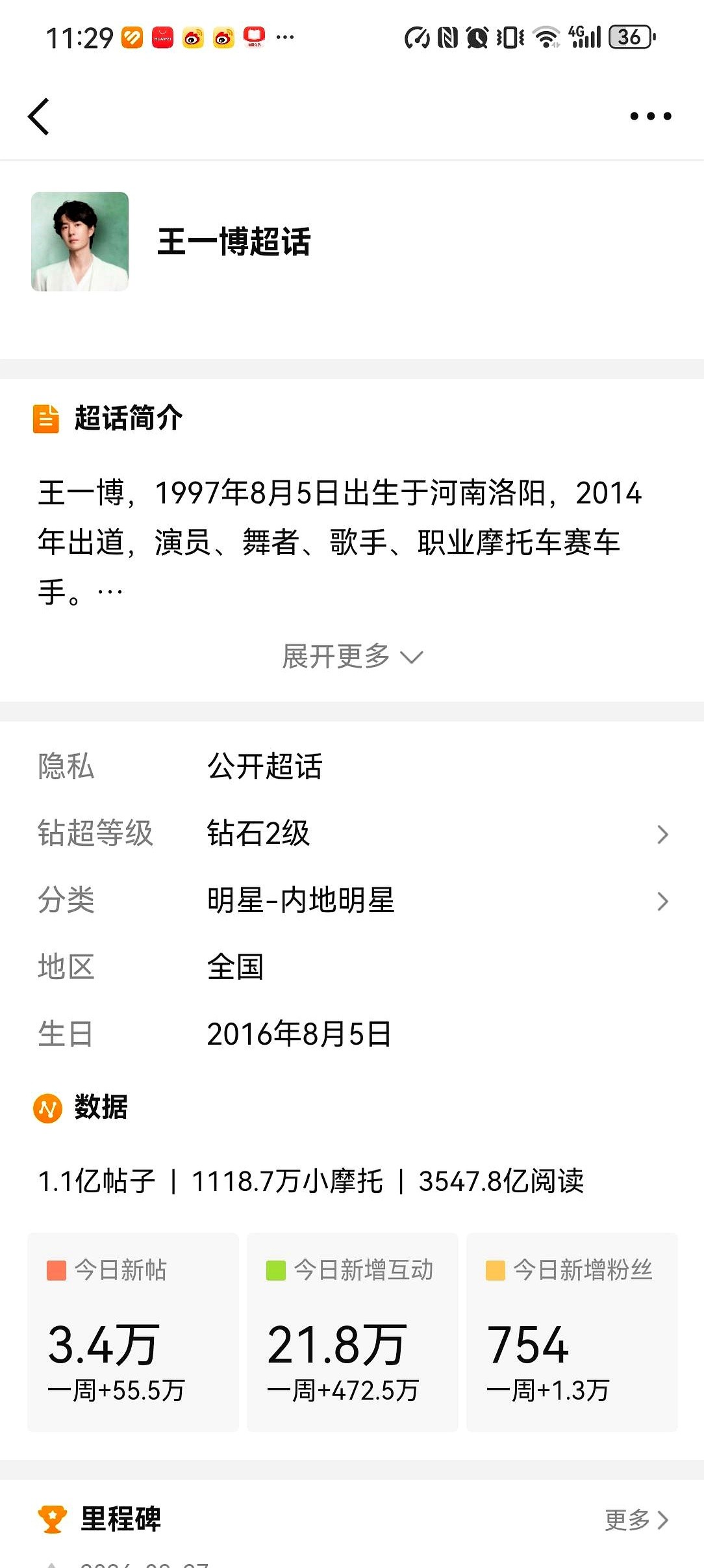 王一博一觉醒来，从顶流明星变成了赛车运动员。平台大手一挥，直接把他的超话从娱乐区挪到了体育赛车区。这