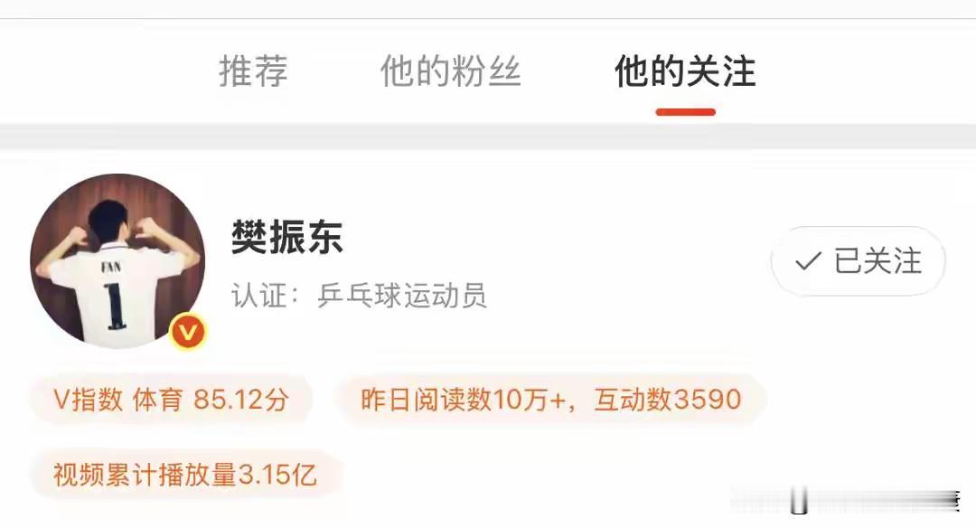 樊振东倪妮互关冲上热搜，这波跨界互动太惊喜！9月1日晚，“樊振东倪妮互关”