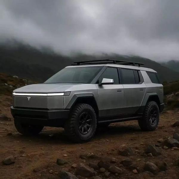 马斯克新画的饼——特斯拉CyberSUV（电动硬派SUV）！三排大座+不锈钢车