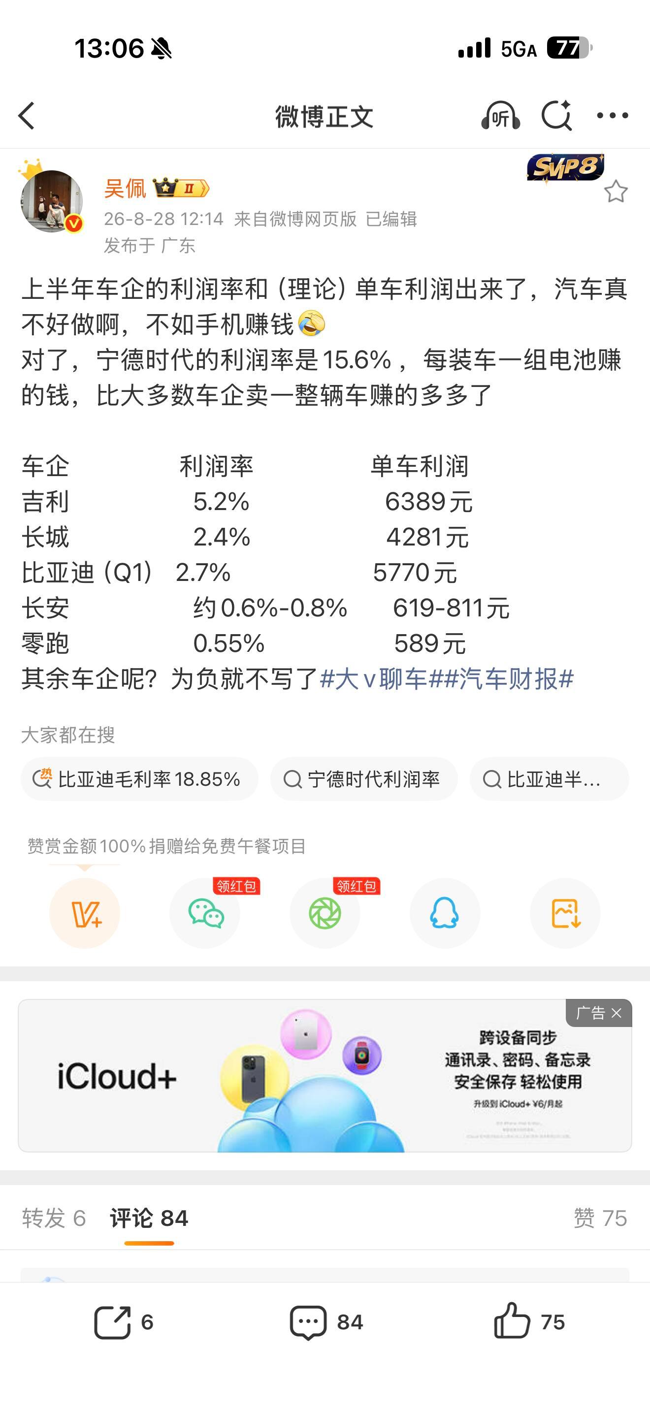 卖汽车不如卖手机！[捂脸哭]​​​