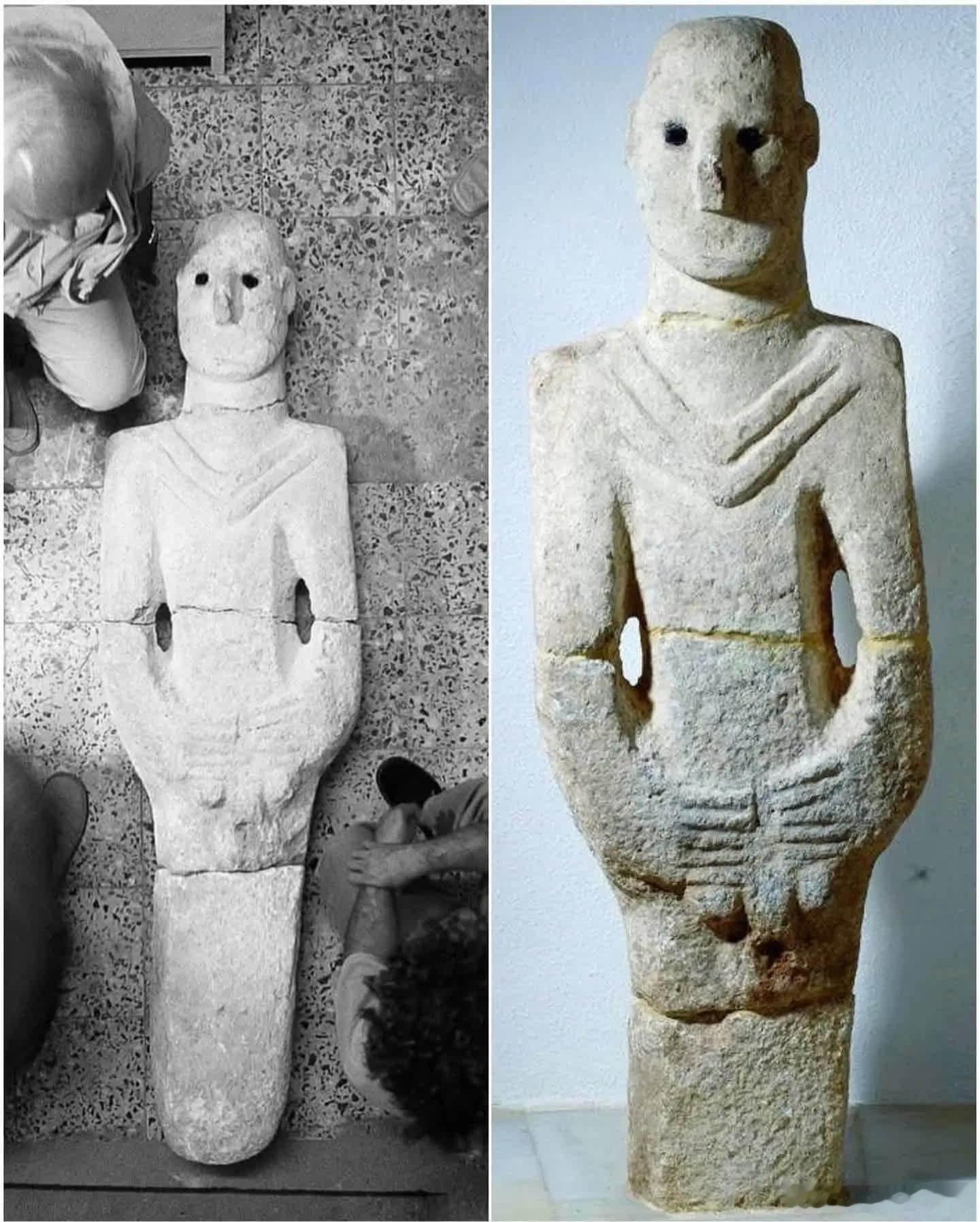 乌尔法人雕像是迄今为止已知最古老的真人大小的人体雕像，可追溯到公元前9000年。