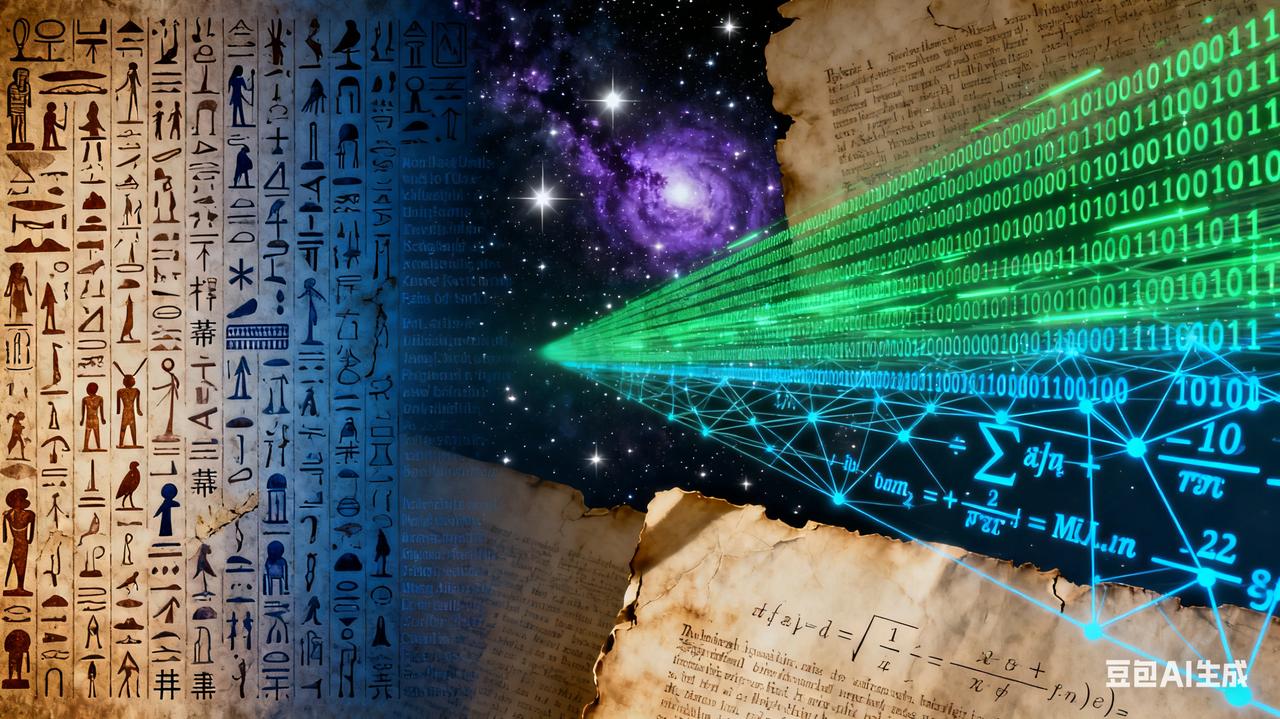 从文字到数字1、从文字到数字，是从人类文明到科技文明的交棒；文字和数字，它定