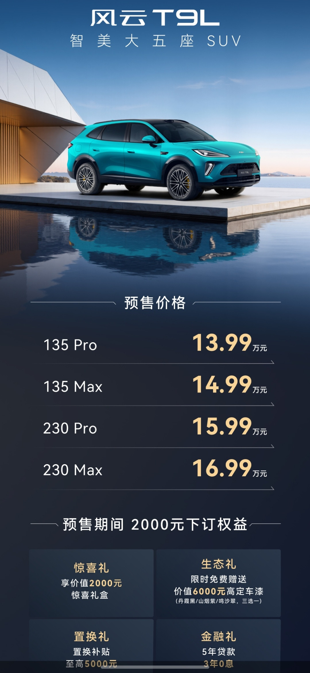 理工男开始靠脸吃饭了这个价格有点夸张，奇瑞风云T9L预售价13.99-16.9