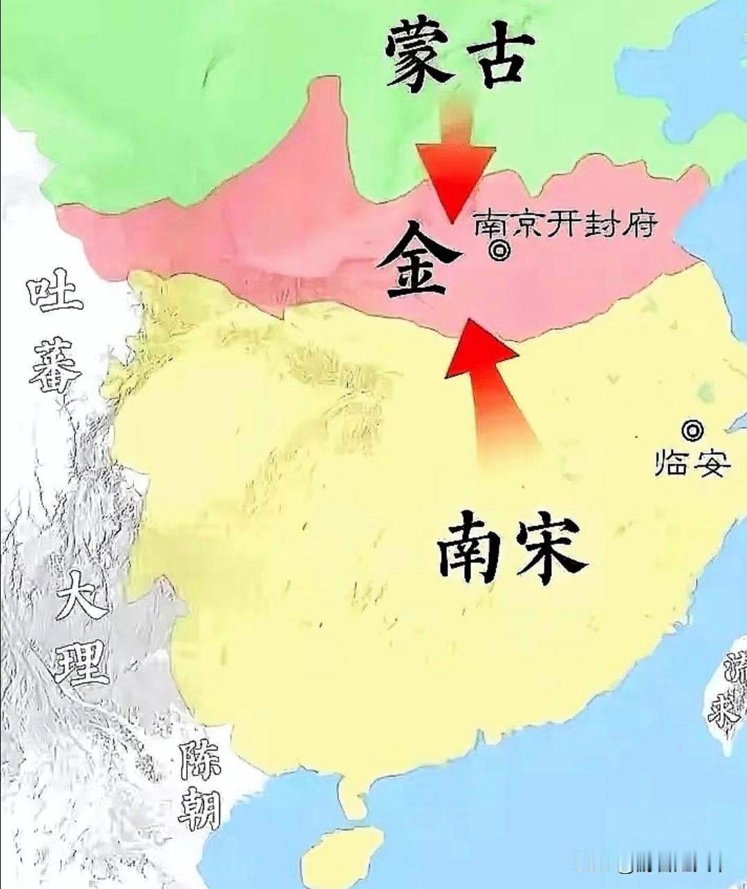 南宋执意要“联蒙灭金”，为何无视北宋被灭的教训。这不能怨南宋，主要是金国不讲武