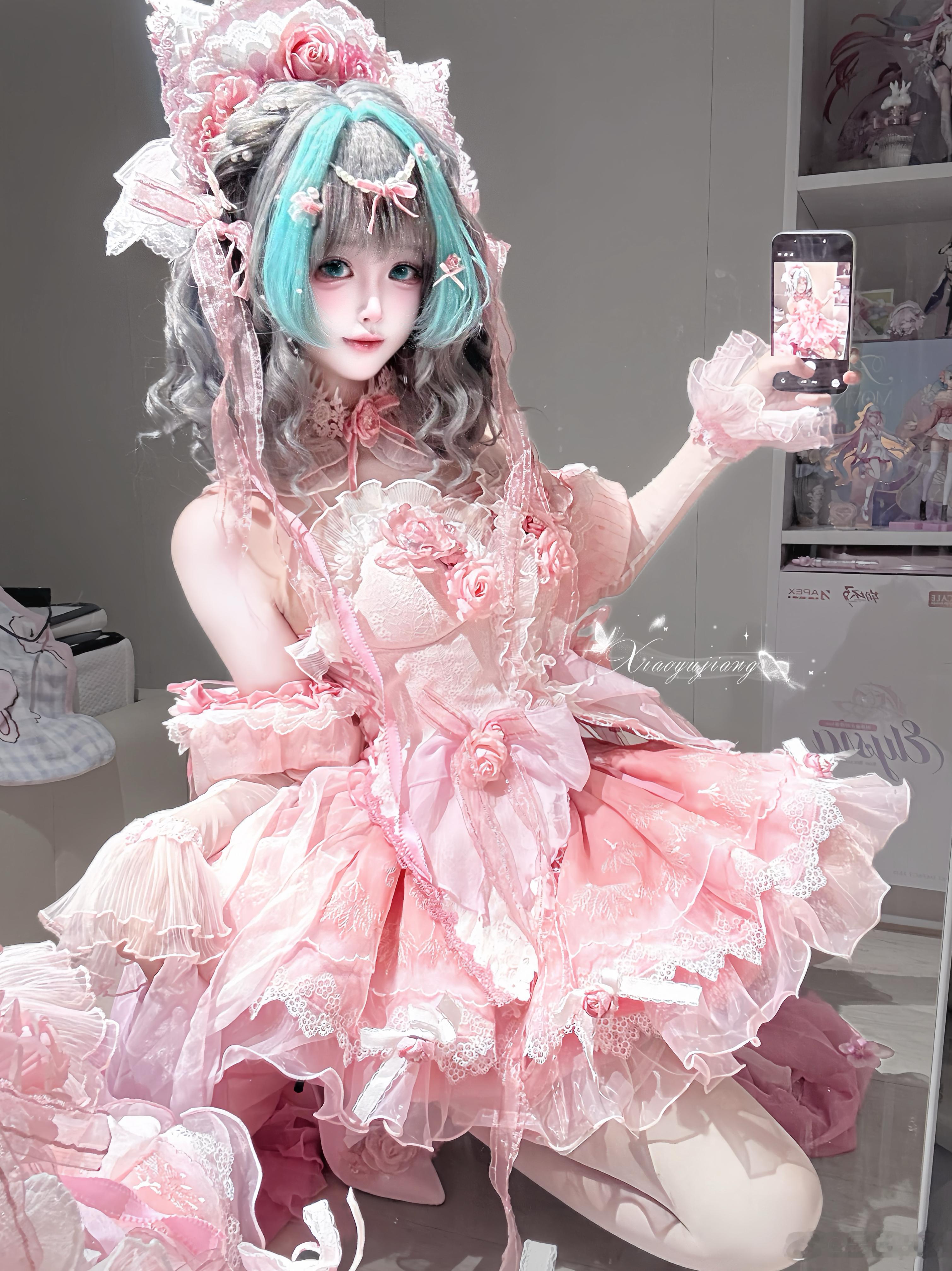 粉色柴郡废稿（甜甜的）碧蓝航线柴郡cosplay二次元cos大赏