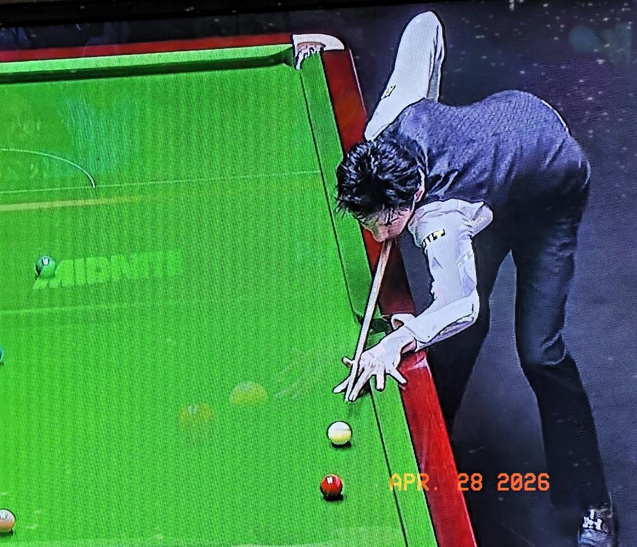 第6局，吴宜泽二次上手分别打出50+（57分，51分），以108-0胜出，大比分