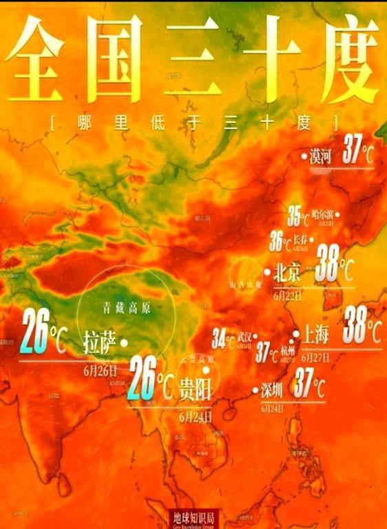 最近这段日子，几乎全国都处在高温模式下，如果看天气预报，这几天最高温，上海38度