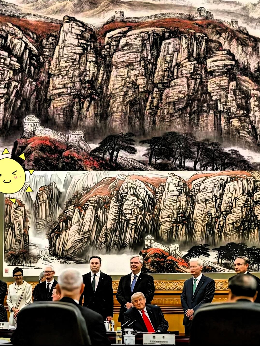 刚刷到白宫那张官方照，这波操作确实有意思。镜头里的主角在谈笑风生，但稍微懂点