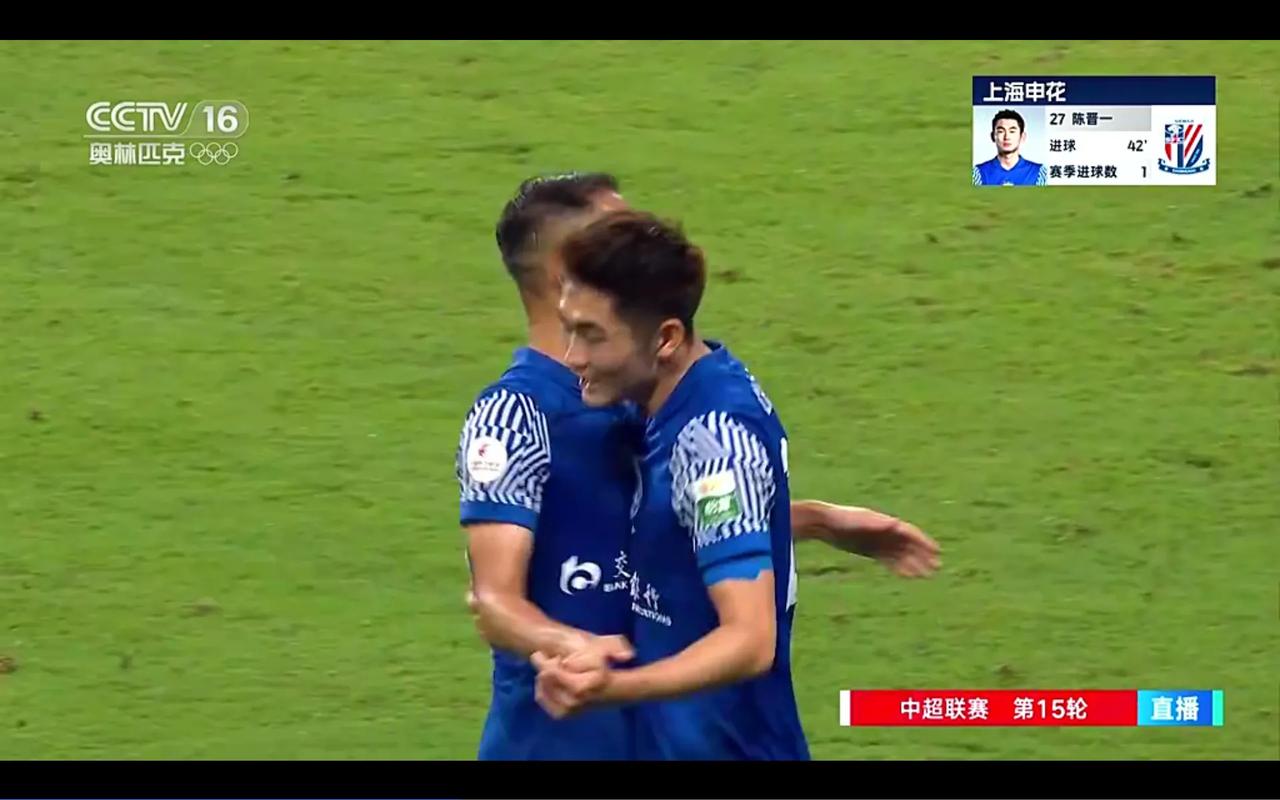 中超，津门虎2次逃点，陈晋一蒋圣龙路易斯建功，上海申花3：0津门虎，重登榜首，夺