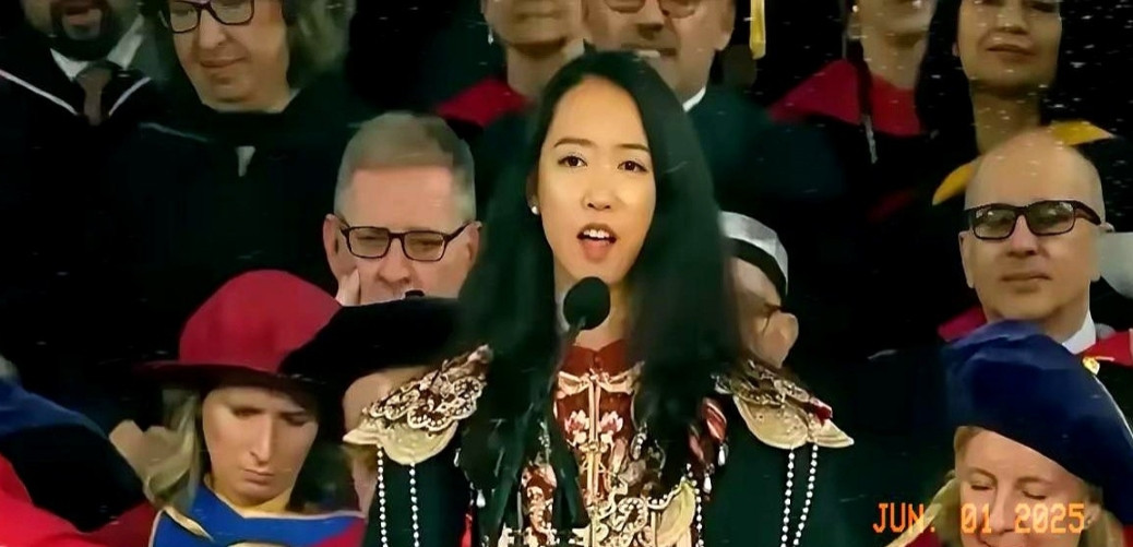 这两天看了在哈佛大学演讲的中国青岛女孩，有几点不吐不快：作为专业英语翻译，听她