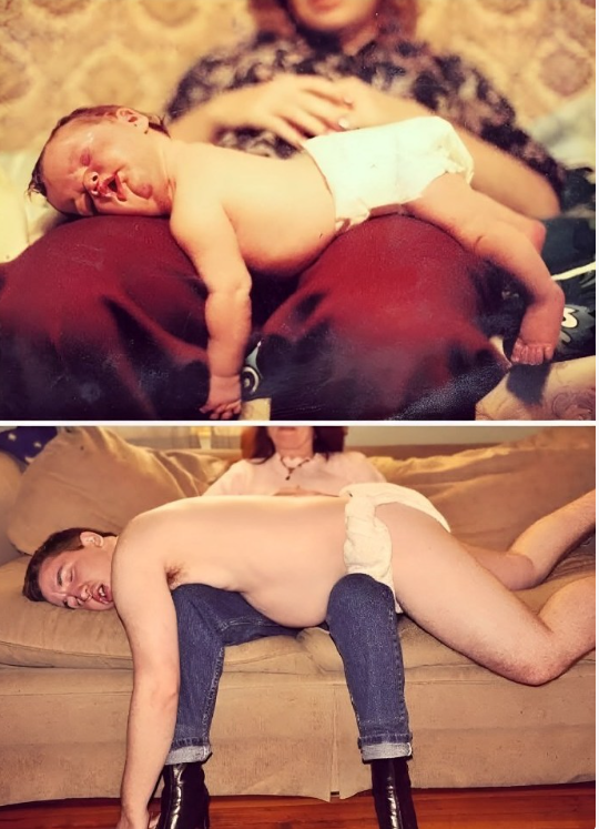 儿子与妈妈，过去与现在​​​