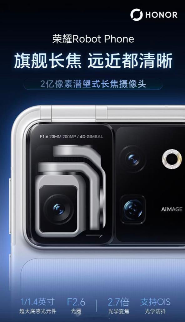 荣耀RobotPhone这次确实值得期待，首发搭载自研驭光H1影像芯片
