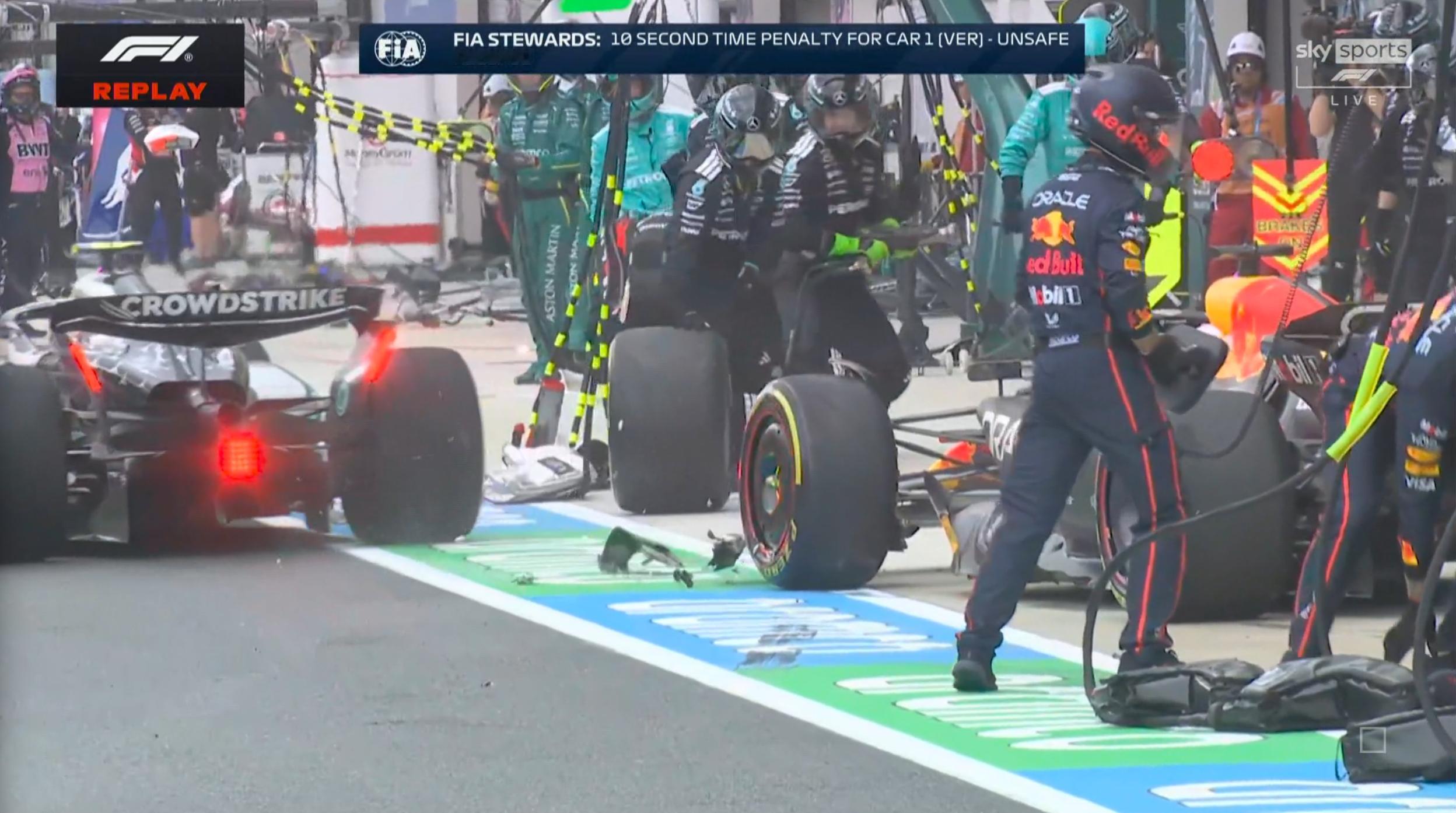维斯塔潘因为不安全释放被罚10秒F12025F1迈阿密大奖赛​​​