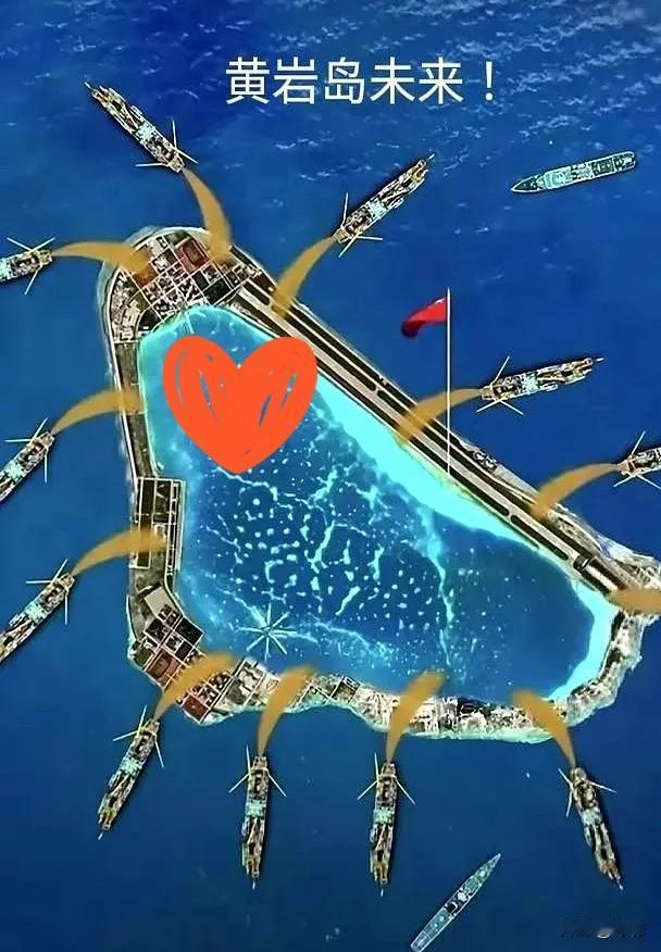 网上有个关于黄岩岛的想法，挺绝的。不搞填海，不建跑道，打算用最低的成本，干