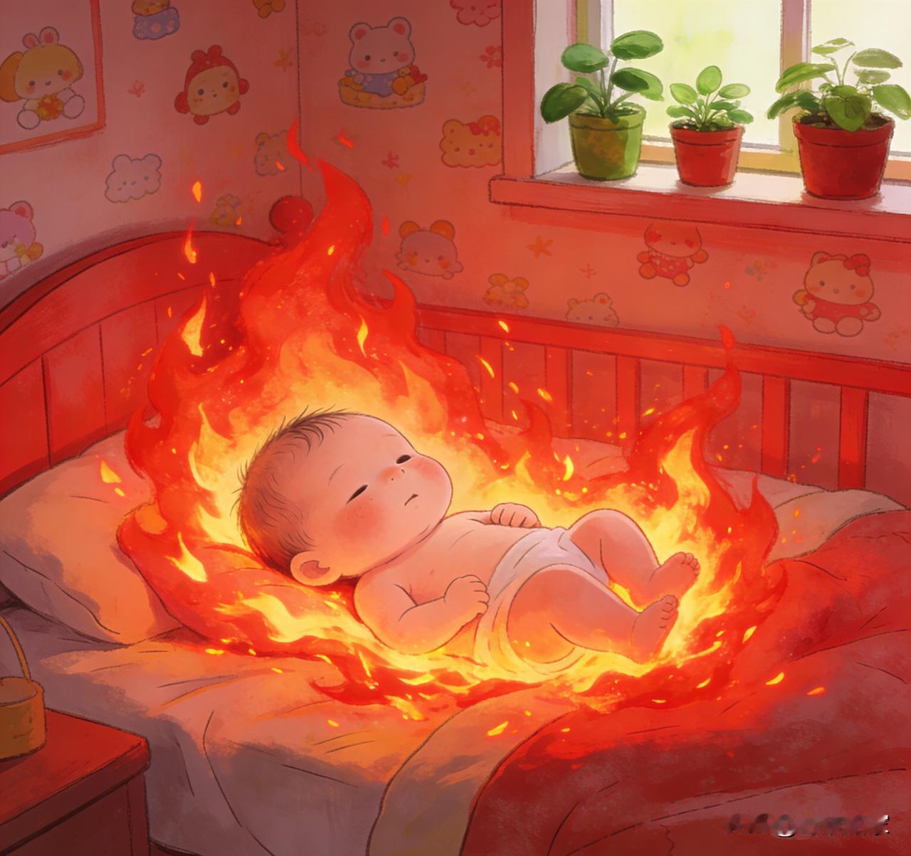 我堂兄呱呱坠地的那一刻，后院牛栏突起大火，火光冲天。家人和邻居忙赶来救火。村里