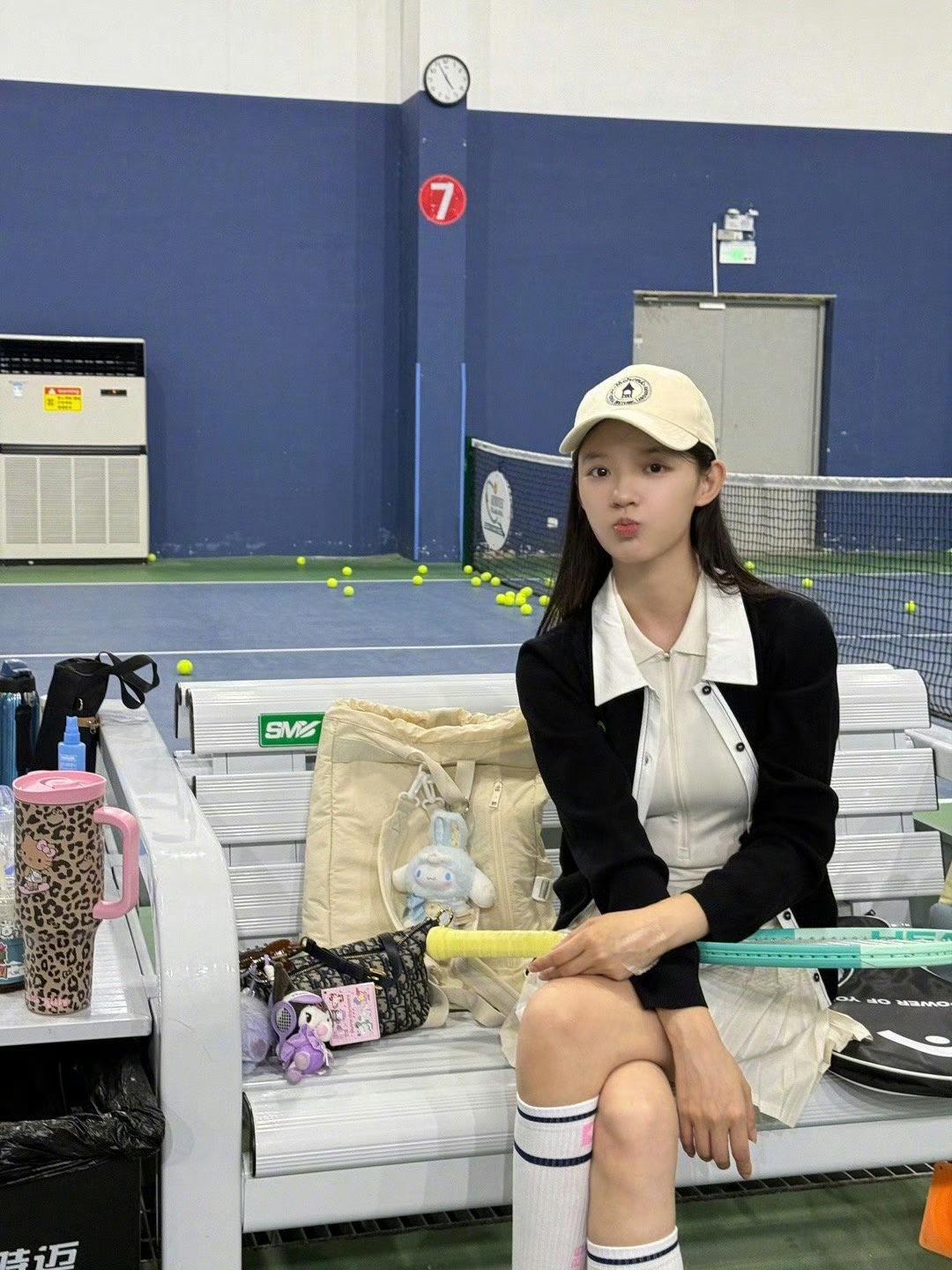林允打网球的可爱小记🎾​​​