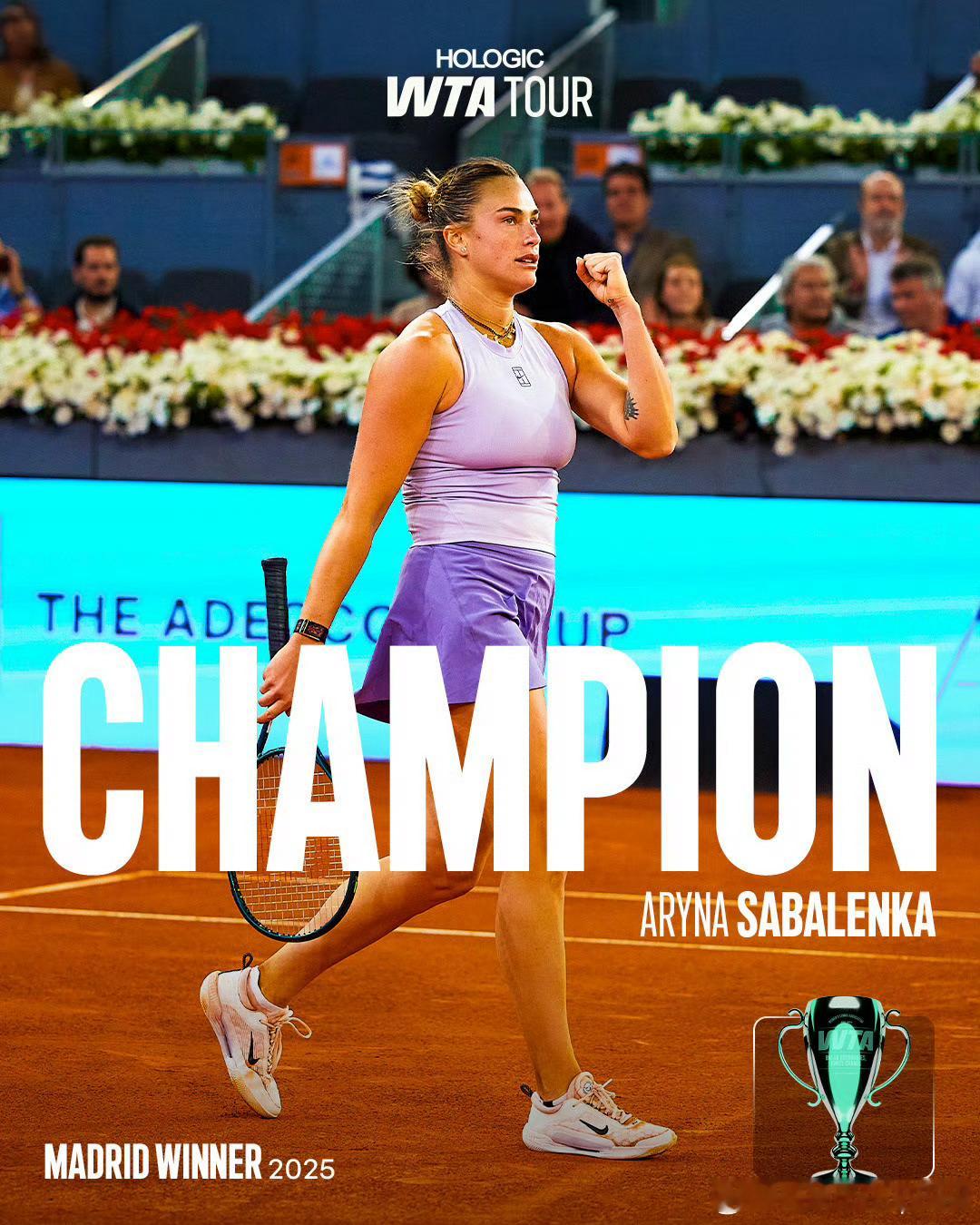 🇧🇾萨巴伦卡🇪🇸马德里WTA1000夺冠，3️⃣萨巴伦卡的积分来到11
