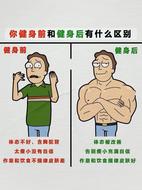 你健身前和健身后有什么区别！