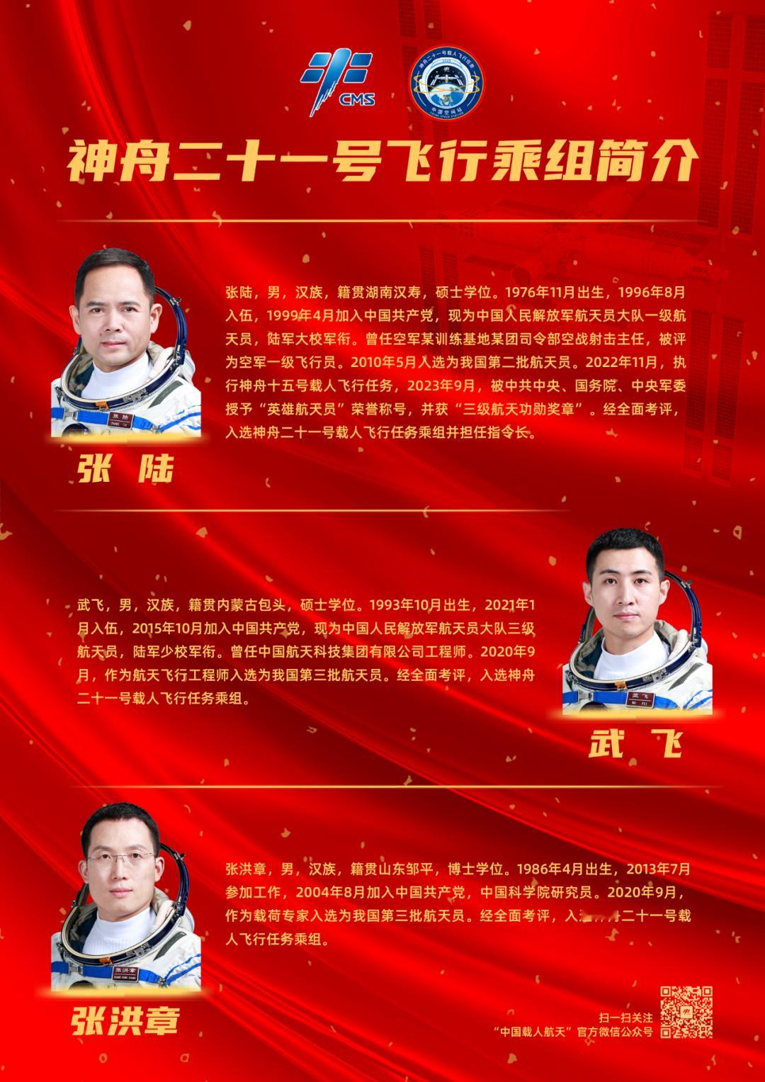 神舟二十一号神舟二十一号载人飞行任务乘组简介​​​