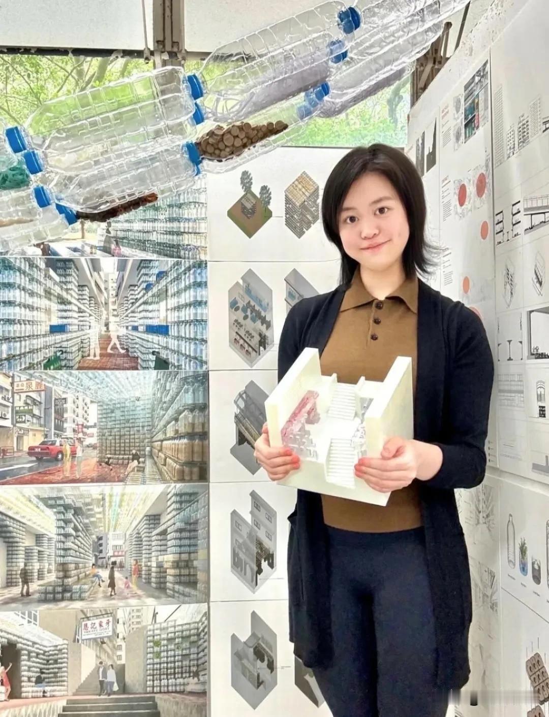 刘銮雄的女儿，刘秀盈香港大学建筑系毕业了。看眉眼，她长得超像大刘的，一双眼睛很有