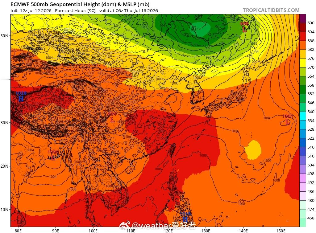 气象观察团【即将入伏副高主导雨热】未来台风巴威逐渐远离我国，西北太平洋副热带高
