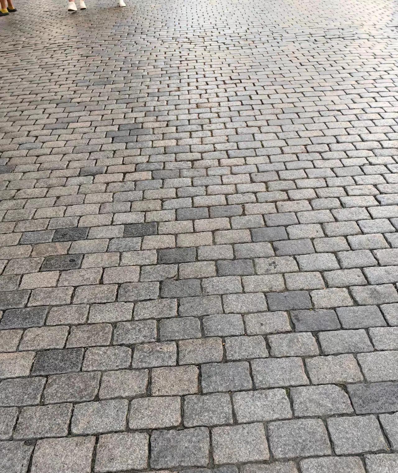 一个是哈尔滨中央大街的地砖，一个是常德市鼎城区吾悦广场门前的地砖。一个历时2年