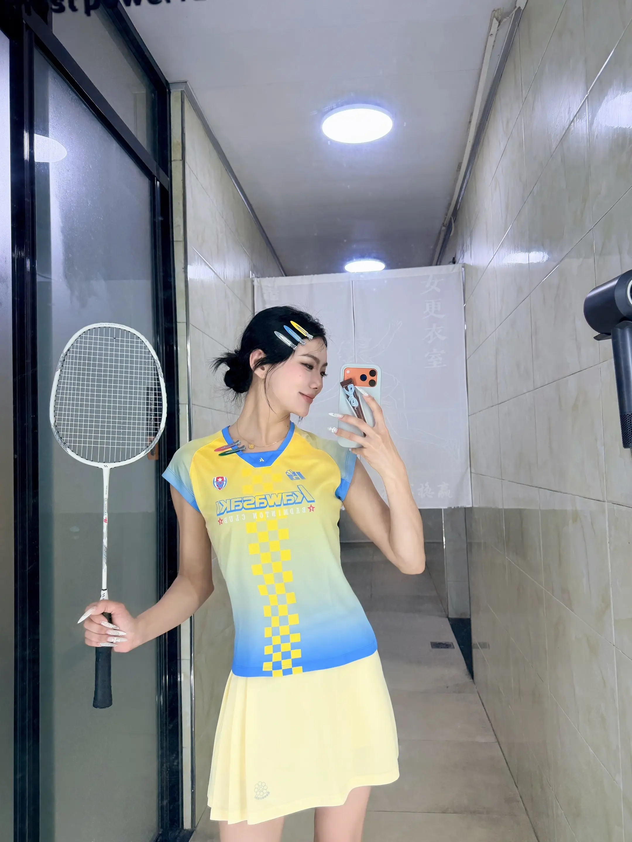 今天有穿漂亮 我们一定会赢的对吗🏸。  🏸