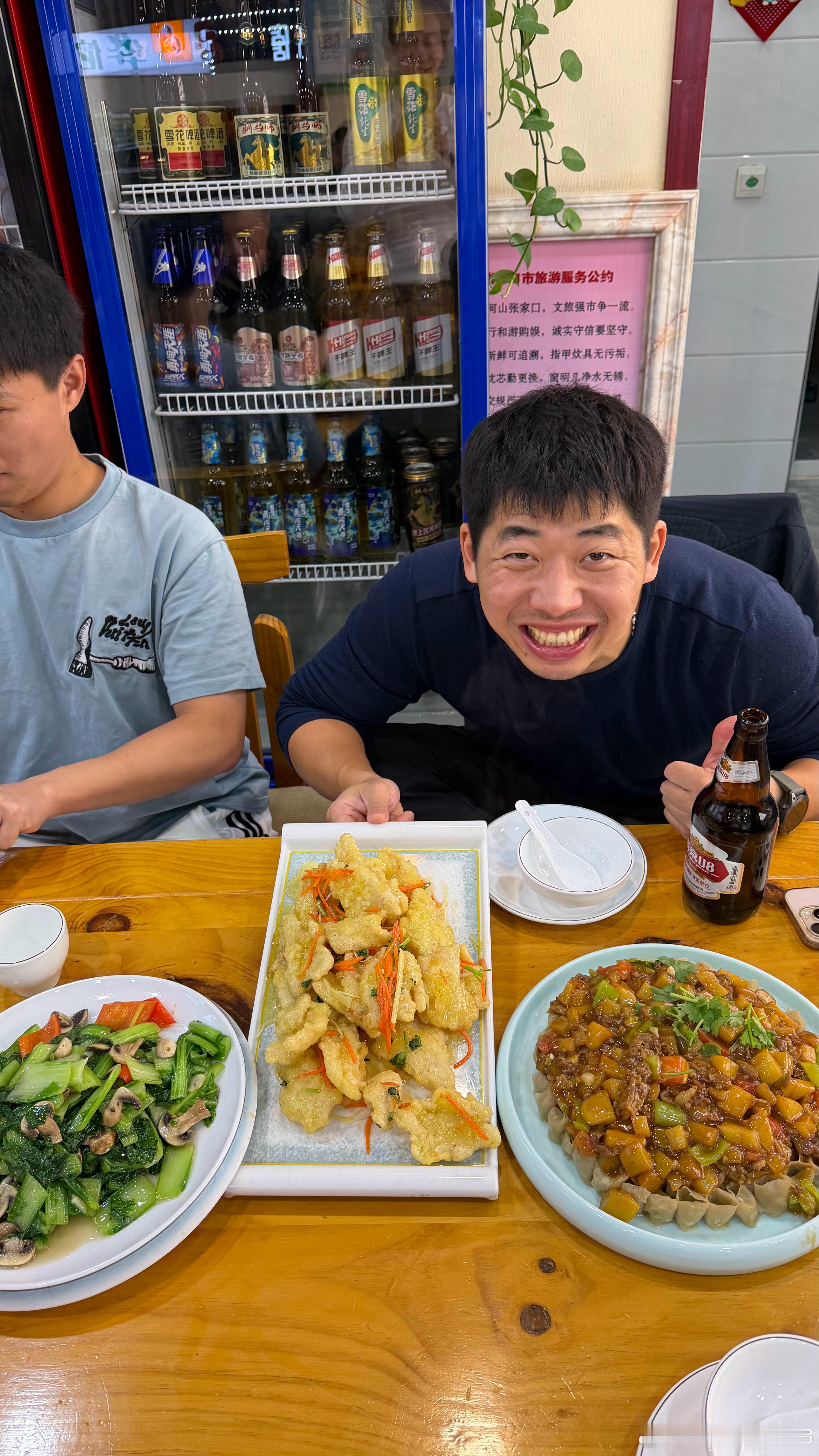 拒绝预制菜，从东北菜做起！这份莜面58还带羊肉的，大家要来崇礼滑雪，推荐这家，好