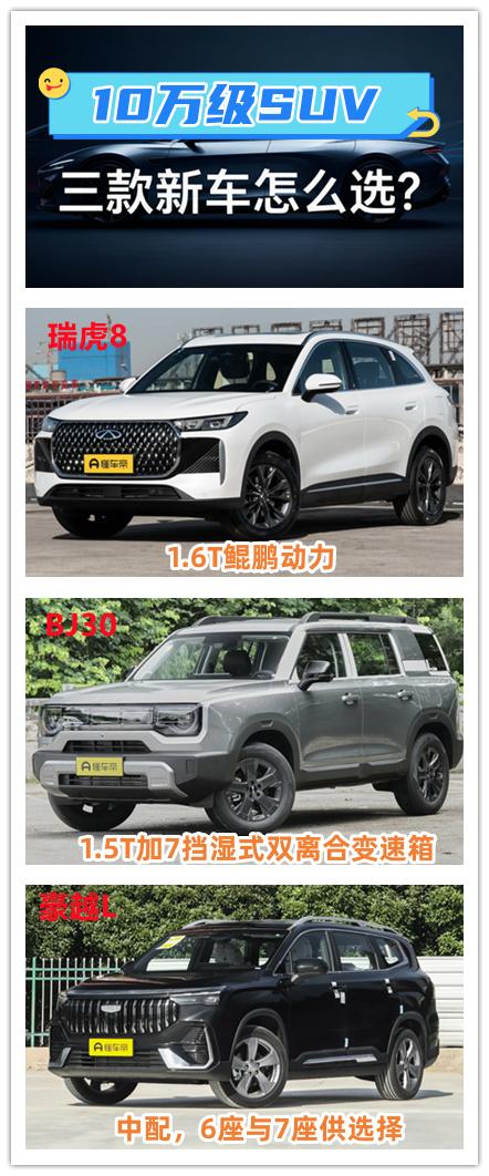 给大家介绍三款10万级别的SUV，但是却搭载了7座的配置。第1款车型是奇瑞瑞虎