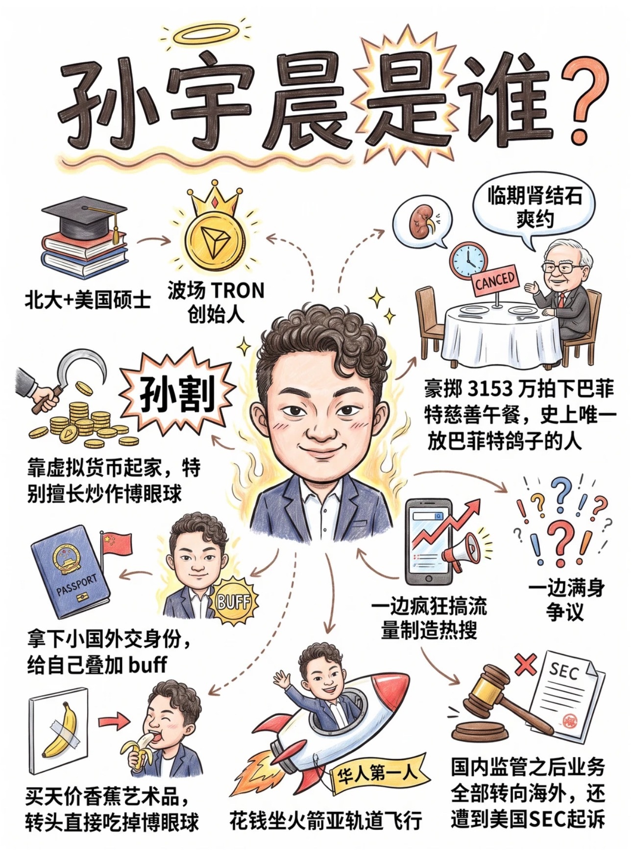 孙宇晨惊扰了景女士那不是我的本意瓜还有后续原来，这是一对“顶级人精”高端博弈孙割虽然求婚，但未必会领