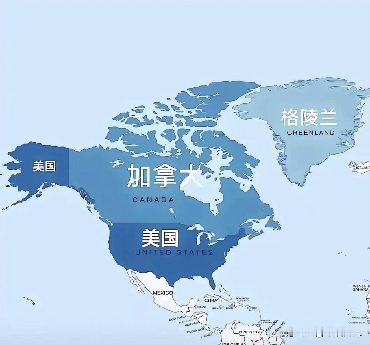 有网友称：“绝不能让美国吞并格陵兰和加拿大，不然美国太过强大，东大永远没机会超越