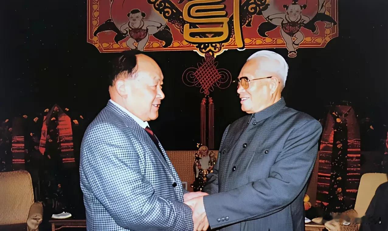 张震和梁光烈的合影这是2003年10月5日，身穿便服的梁光烈前往家中为老上级