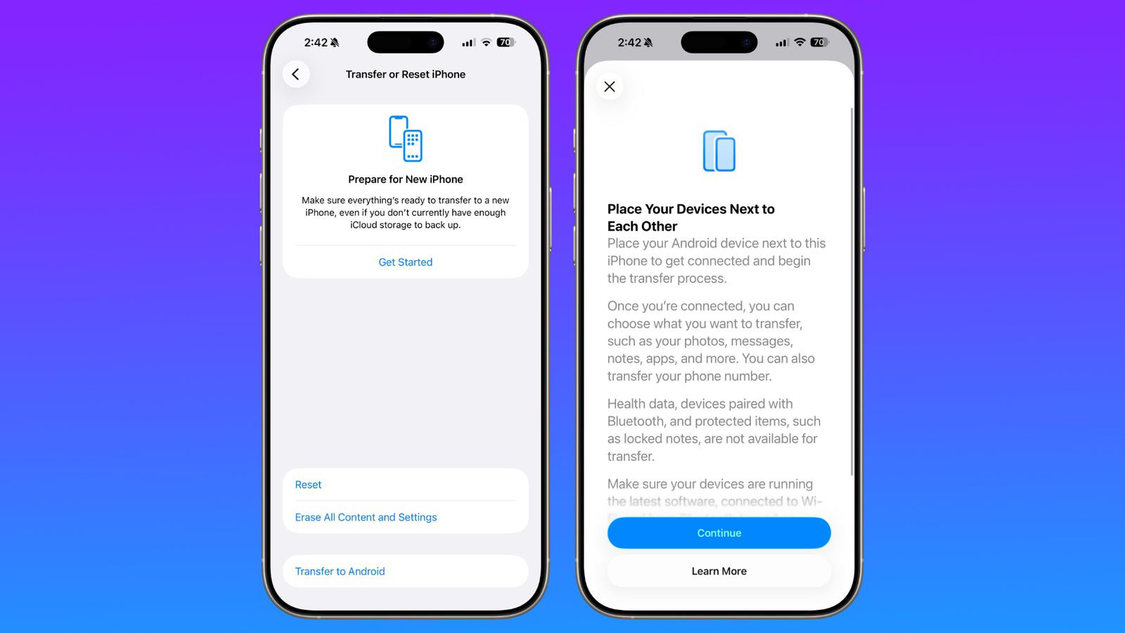 iOS26.3Beta1新增了一个新的“TransfertoAndr