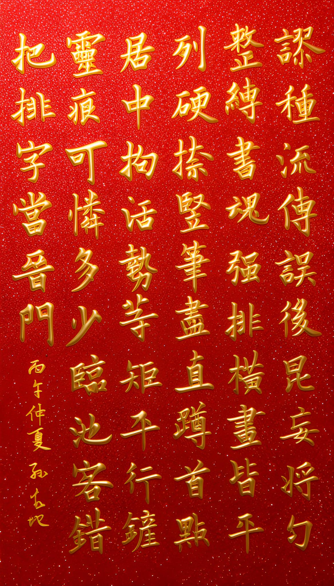 田楷为什么称不上书法?📜田楷到底能不能学？终于有砖家讲明白了这幅红底金