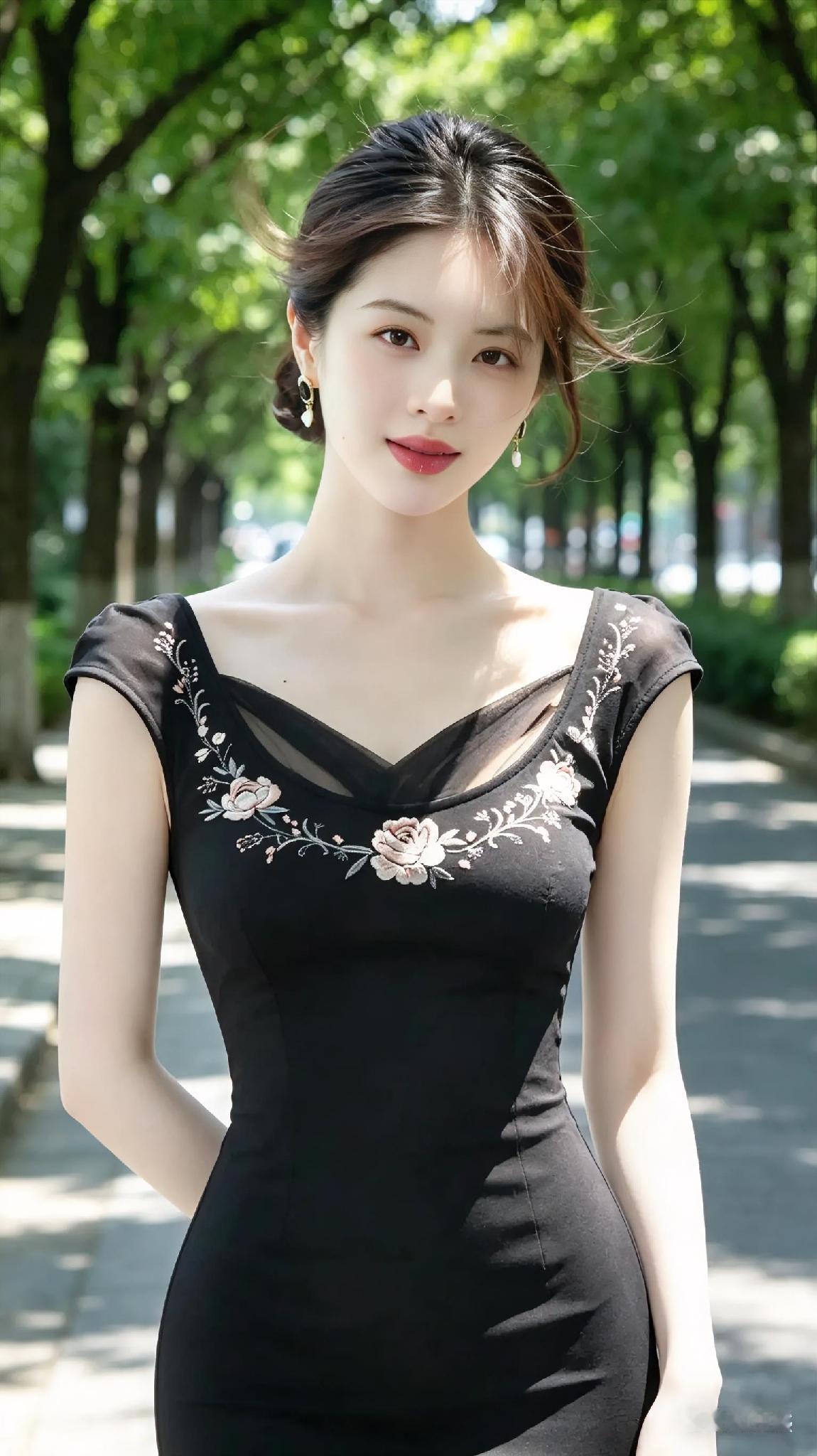 女人味是一种独特的魅力，散发着自信、优雅和温柔的气息，让人心生敬意。她的妩媚