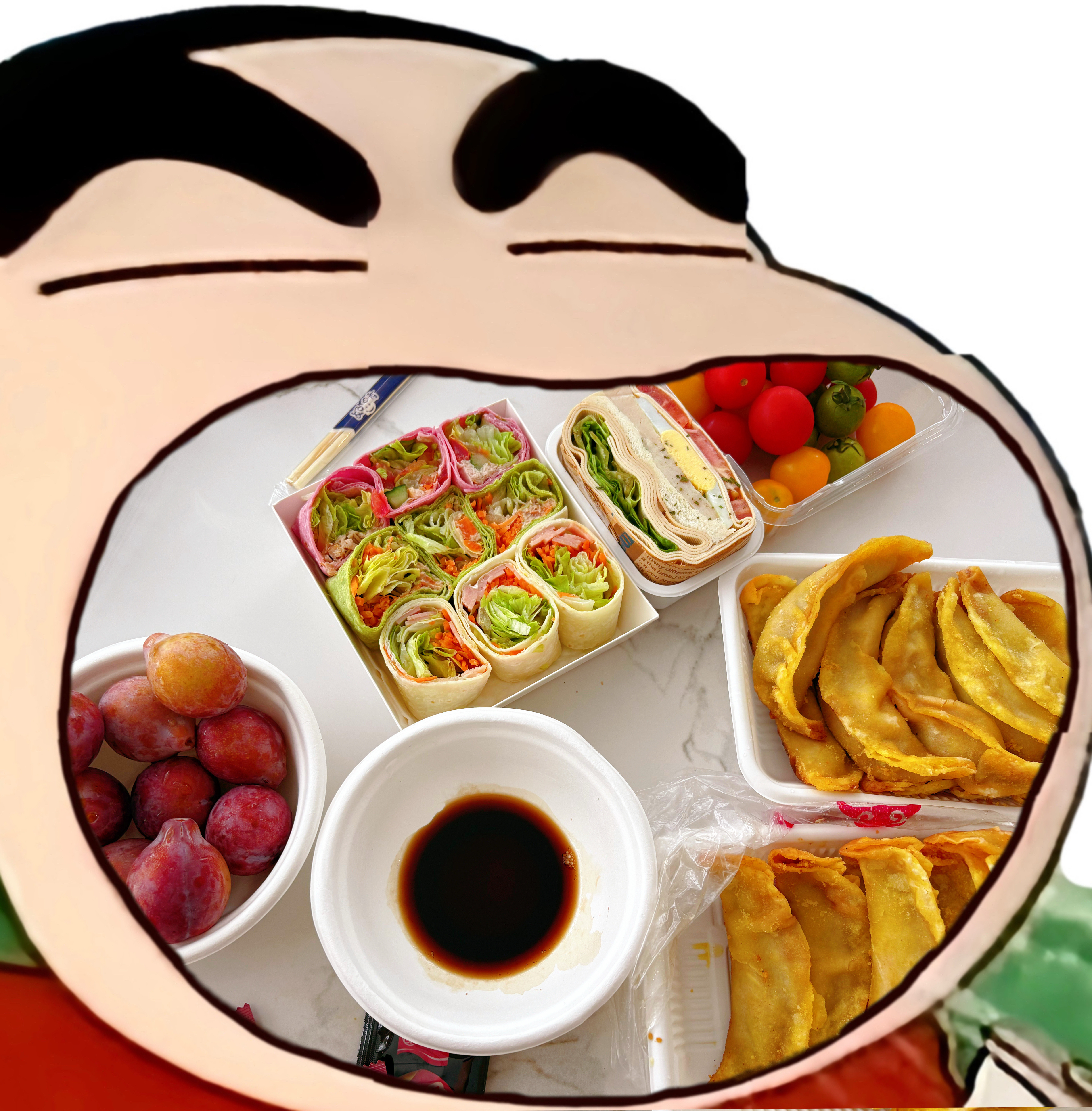 吃饱喝足好干活[墨镜]​​​