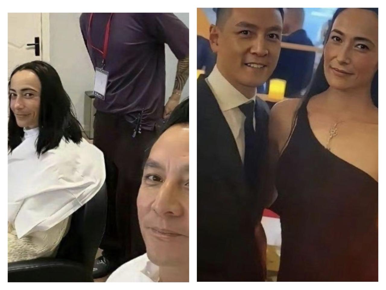 吴彦祖跟妻子的温馨合影