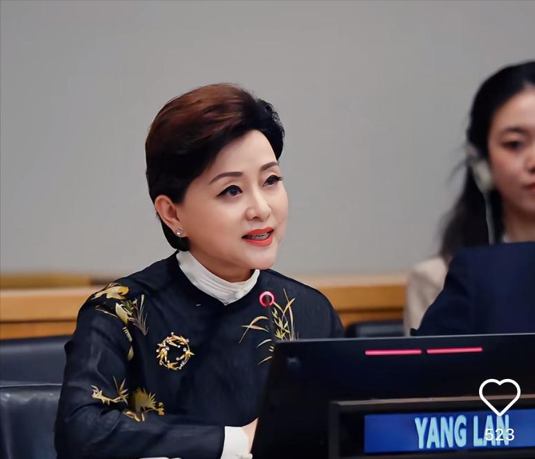 不愧是从美国回来的顶级主持人！年轻时曾是“央视一姐”的她，罕见现身纽约联合国发言