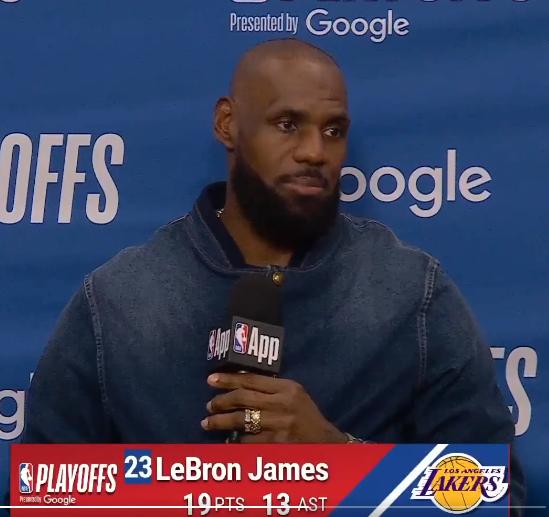 詹姆斯说他是非常全能的，詹姆斯在得到了19分13次助攻8篮板后说：“现在东契奇和